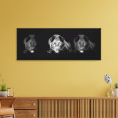 ブラック&ホワイトジャガーキャンバスプリント キャンバスプリント (インサイチュ (リビング))