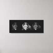 ブラック&ホワイトジャガーキャンバスプリント キャンバスプリント (正面)