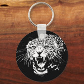 ブラック&ホワイトジャガー キーホルダー (正面)