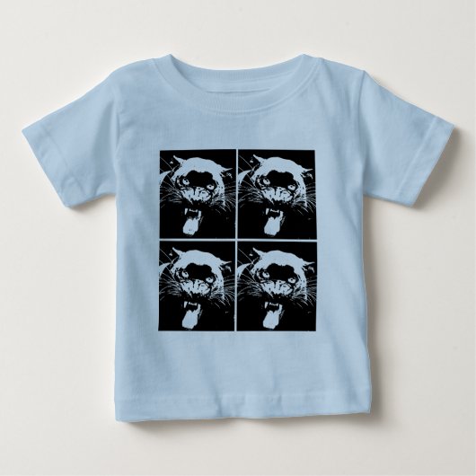ブラック&ホワイトジャガー ベビーTシャツ (正面)