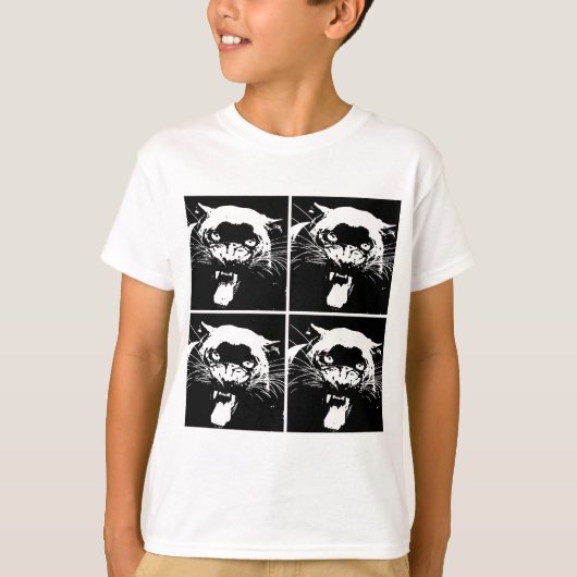 ブラック&ホワイトジャガー Tシャツ (正面)