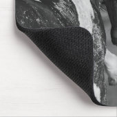 ブラック&ホワイトスタリオンストライクワイルドホースマウスパッド マウスパッド (コーナー)