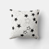 ブラック&ホワイトスター装飾用クッション クッション (裏面)