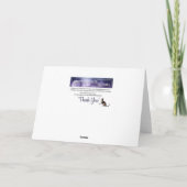 ブラック/ホワイトストライプの3 Thank You Greeting Card サンキューカード (裏面)