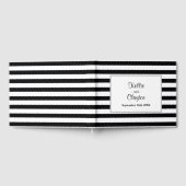 ブラック/ホワイトストライプズ枠のゲストブック ゲストブック (全面)