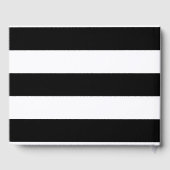 ブラック&ホワイトストライプズ金フォイル結婚ズゲストブック ゲストブック (裏面)