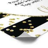 ブラック&ホワイトストライプバーサングリア ポスター (角)