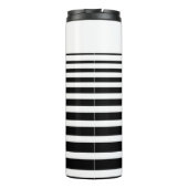 ブラック&ホワイトストライプフローラモノグラム タンブラー (裏面)