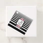 ブラック&ホワイトストライプフローラモノグラム フェイバータグ (インサイチュ)