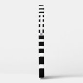 ブラック&ホワイトストライプフローラモノグラム Case-Mate iPhoneケース (裏面 / 左)