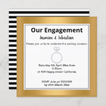 ブラック&ホワイトストライプ金ゴールドダイヤモンドリングや輪婚約