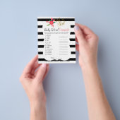 ブラック&ホワイトストライプ – ベビーガール – スクランブル チラシ (手)