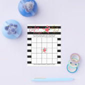 ブラック&ホワイトストライプ – ベビーガール – Bingo チラシ (シングル)