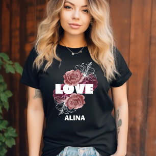 ブラック&ホワイトストリートウェアLOVE Tシャツ