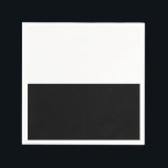 ブラック&ホワイトスプリットハーフ誕生日シックパーティー スタンダードカクテルナプキン<br><div class="desc">カスタマイズイベント独自の文字を追加する、または削除離れする。</div>