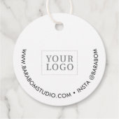 ブラック&ホワイトスモールビジネスサンキューパッケージラベル フェイバータグ (裏面)