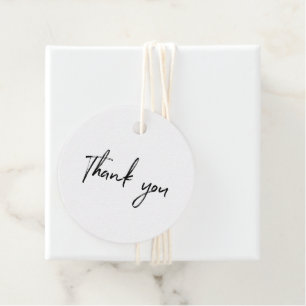 ブラック&ホワイトスモールビジネスサンキューパッケージラベル フェイバータグ