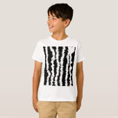 ブラック&ホワイトゼブラデザイン Tシャツ (正面フル)