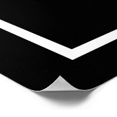 ブラック&ホワイトタイガーポスタープリント – アーポップ・アートのトスタイル ポスター (角)