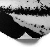 ブラック&ホワイトタイガーポスタープリント – アーポップ・アートのトスタイル ポスター (角)