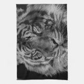 ブラック&ホワイトタイガー キッチンタオル (縦)