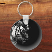 ブラック&ホワイトタイガー キーホルダー (正面)