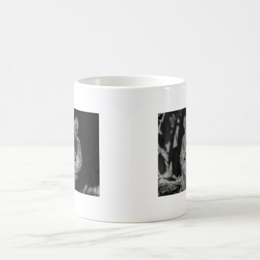 ブラック&ホワイトタイガー コーヒーマグカップ (中央)