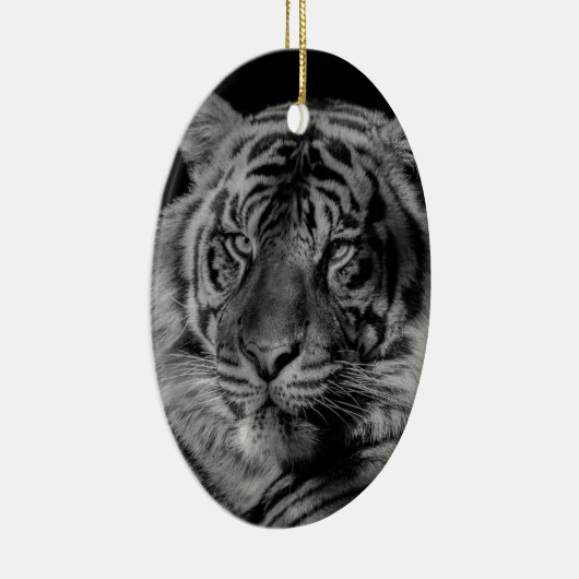 ブラック&ホワイトタイガー セラミックオーナメント (右)