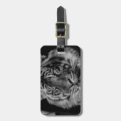 ブラック&ホワイトタイガー ラゲッジタグ (正面縦)