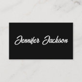 ブラック&ホワイトタイポグラフィミニマルプロフェッショナルシック 名刺 (正面)