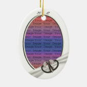 ブラック&ホワイトダイヤモンドハートオーナメント セラミックオーナメント (裏面)