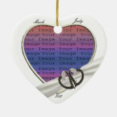 ブラック&ホワイトダイヤモンドハートオーナメント セラミックオーナメント (裏面)