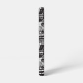 ブラック&ホワイトダウンタウンシティ，超高層ビル，モノグラム SAMSUNG GALAXYケース (左側面)