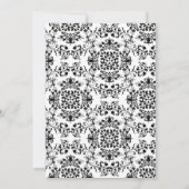 ブラック&ホワイトダマスクスウィート16 5x7招待状 招待状 (裏面)