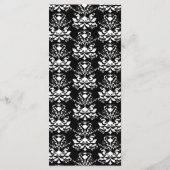 ブラック&ホワイトダマスクスリムディナーメニュー メニュー (裏面)