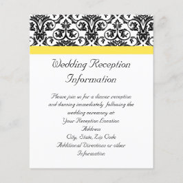 ブラック/ホワイトダマスク(黄鮮やか色)