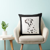 ブラック/ホワイトダルマティアンドッグイラストレーション クッション (椅子)