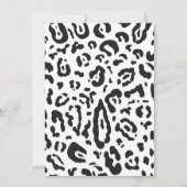 ブラック&ホワイトチータヒョウ甘い16パーティー 招待状 (裏面)
