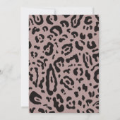ブラック&ホワイトチータヒョウ結婚シック 招待状 (裏面)