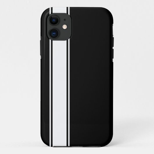 ブラック&ホワイトチームジャージストライプiPhone 5s ケース Case-Mate iPhoneケース (裏面)