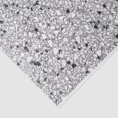 ブラック&ホワイトテラゾテクスチャDIYロフトデコールティス 薄葉紙 (詳細)