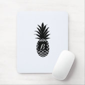 ブラック&ホワイトトロピカルパイナップルシエレガントック マウスパッド (マウス)