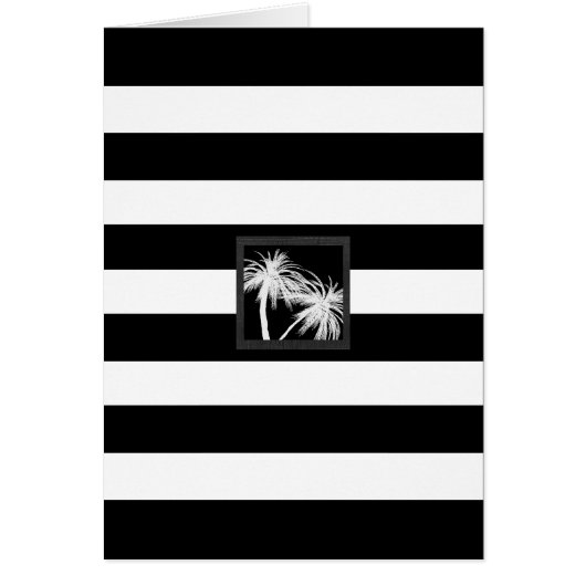 ブラック&ホワイトトロピカルパームツリーズシモダンック (正面)