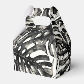 ブラック&ホワイトトロピカルパーム葉スアイラ結婚ンド フェイバーボックス (裏面サイド)