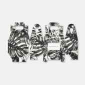 ブラック&ホワイトトロピカルパーム葉スアイラ結婚ンド フェイバーボックス (折り畳みなし)