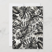 ブラック&ホワイトトロピカルパーム離れパームズスウィート16 招待状 (裏面)