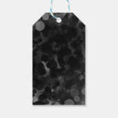 ブラック&ホワイトドットモダンシックパーティーカスタム優先 ギフトタグ (裏面)