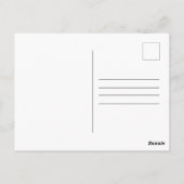 ブラック&ホワイトドンキーポートレートサウスウエスタン ポストカード (裏面)