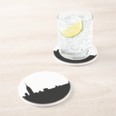 ブラック&ホワイトニューヨークのシルエット コースター (側面)