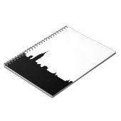 ブラック&ホワイトニューヨークのシルエット ノートブック (左側)